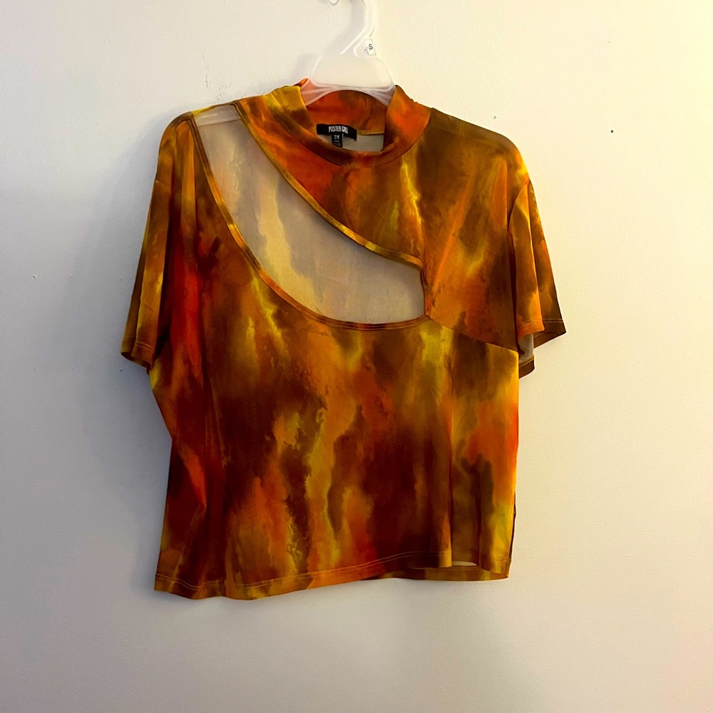 vibrant flame design mesh top